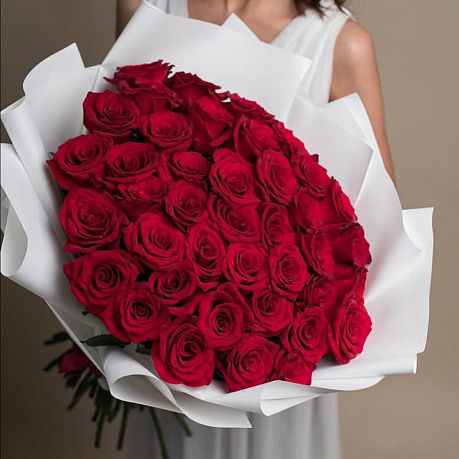 35 красных роз - Фото 1