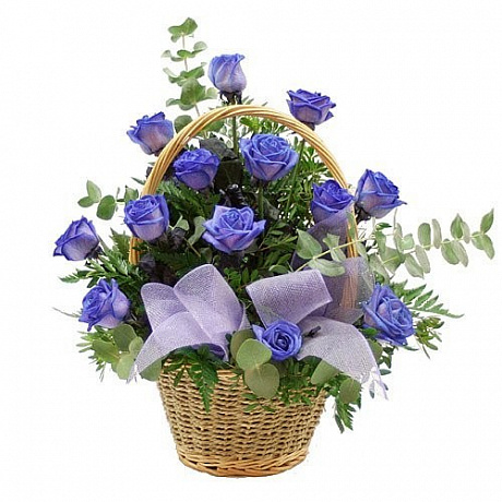 Синие розы в корзине Городской романс - Фото 1