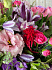 Букет из роз, целлозии, эустомы и гвоздики - Фото 2
