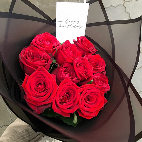 Букет из 11 красных роз - Фото 1